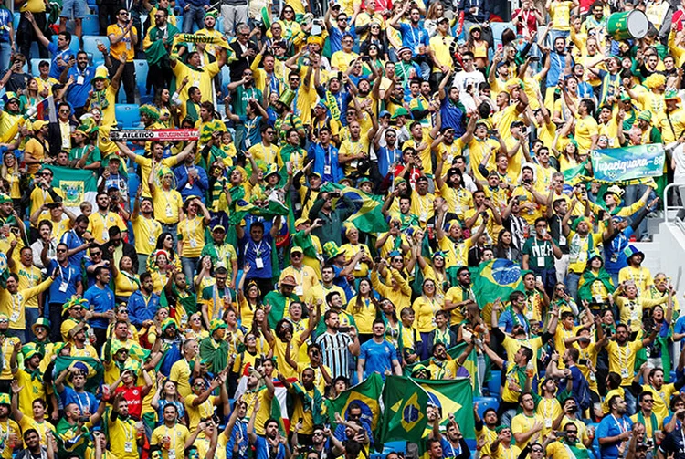Pelo menos 65 mil brasileiros estão na Rússia para acompanhar o Mundial (Max Rossi/Reuters)
