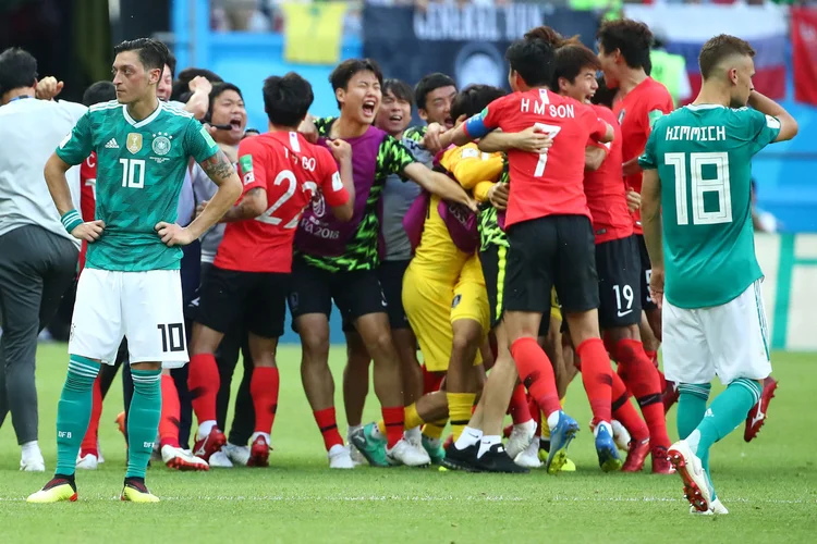 Alemanha se tornou a terceira seleção seguida a chegar a uma Copa na condição de atual campeã e ser eliminada logo na fase de grupos (Michael Dalder/Reuters)