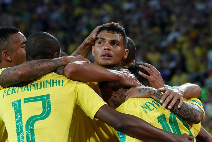 Brasil vence: seleção chegou a 7 pontos na primeira fase (Reuters/Grigory Dukor)