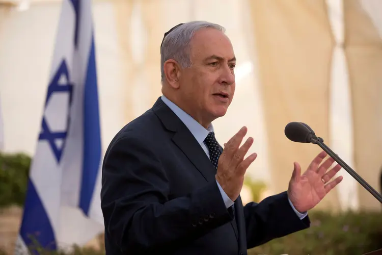 Benjamin Netanyahu: primeiro-ministro israelense advertiu que o país se unirá a uma coalizão militar internacional caso o Irã bloqueie o estreito de Bab El Mandeb (Heidi Levine/Reuters)