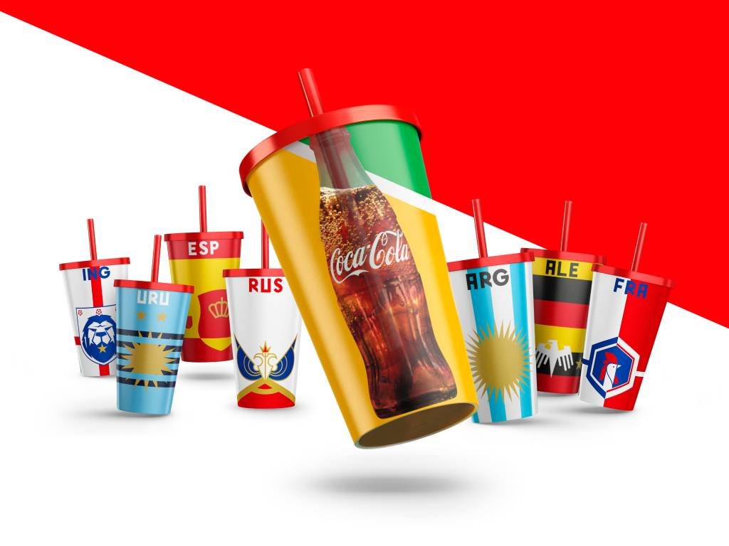 Coca-Cola lança copos colecionáveis da Copa do Mundo