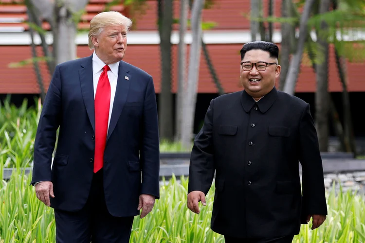 Donald Trump: há um mês o presidente norte-americano se encontrou com Kim Jong-Un em Singapura (Jonathan Ernst/Reuters)