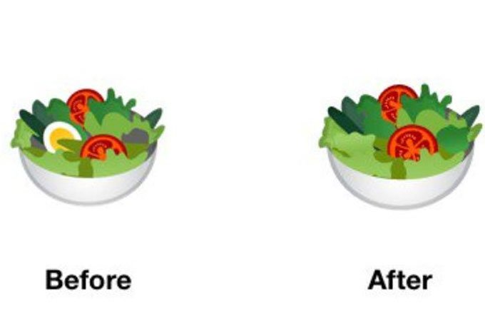 Google remove ovo de emoji de salada para ser mais inclusivo a veganos