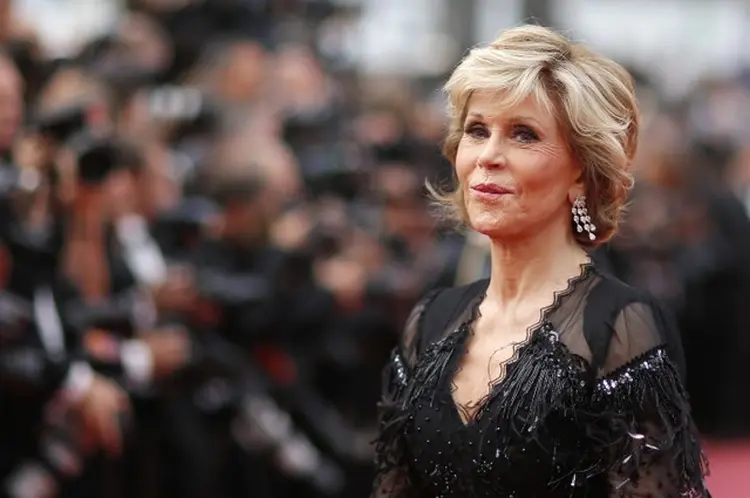 JANE FONDA EM CANNES: "há uma correlação entre abusar as mulheres e não pagar o que se deve às mulheres" (Stephane Mahe/Reuters)