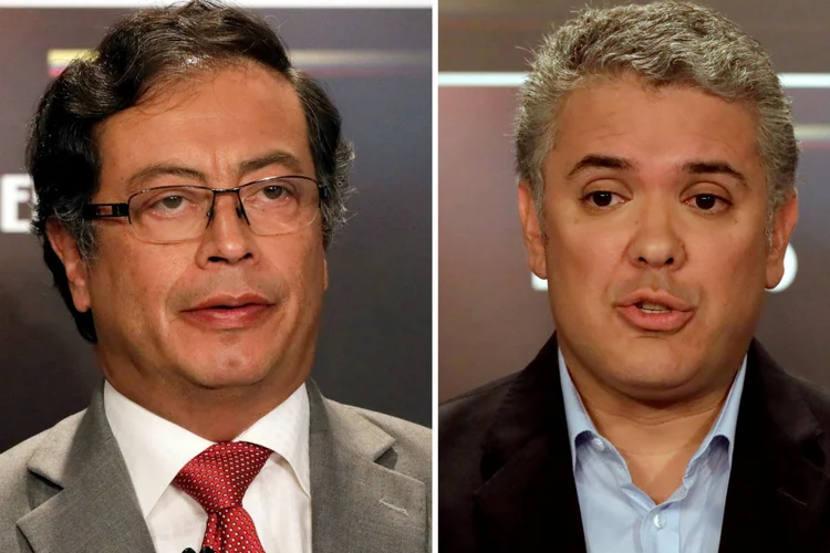 Gustavo Petro e Ivan Duque, presidenciáveis da Colômbia: país realiza 2º turno neste domingo (Henry Romero/File Photos/Reuters)