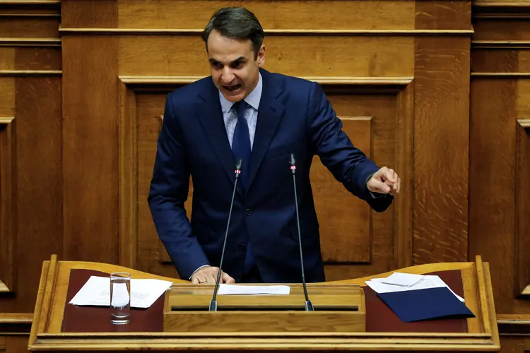 Líder da oposição na Grécia, Kyriakos Mitsotakis (Alkis Konstantinidis/Reuters)