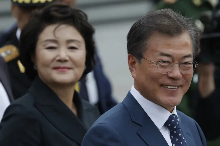 Moon Jae-in afirmou que a paz na península coreana Península ampliará a interação trilateral com a Rússia (Sergei Karpukhin/Reuters)