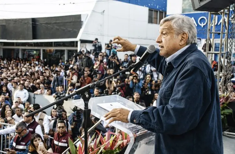 Obrador: o ex-prefeito da capital tem mais de 50% das intenções de voto e deve ser eleito presidente do México (Servando Gomez Camarillo/Getty Images)
