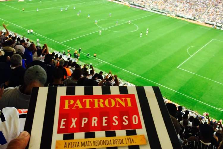 Pizza da Patroni na Arena Corinthians: franqueadora possui oito unidades no estádio de futebol (Patroni/Divulgação)