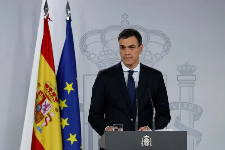 Pedro Sánchez: o primeiro-ministro viaja acompanhado de dois de seus principais ministros e de executivos de mais de 20 empresas (Susana Vera/Reuters)