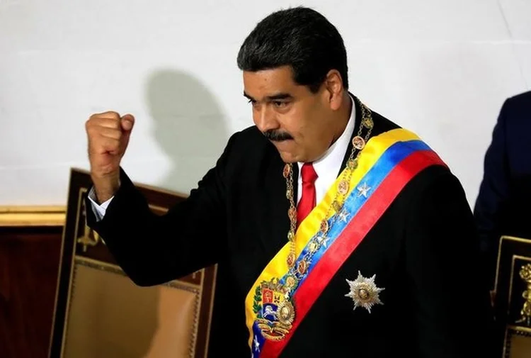 Maduro: o presidente da Venezuela insiste que os Estados Unidos estão tentando derrubar seu governo para se apoderarem da riqueza mineral e do petróleo do país (Marco Bello/Reuters)