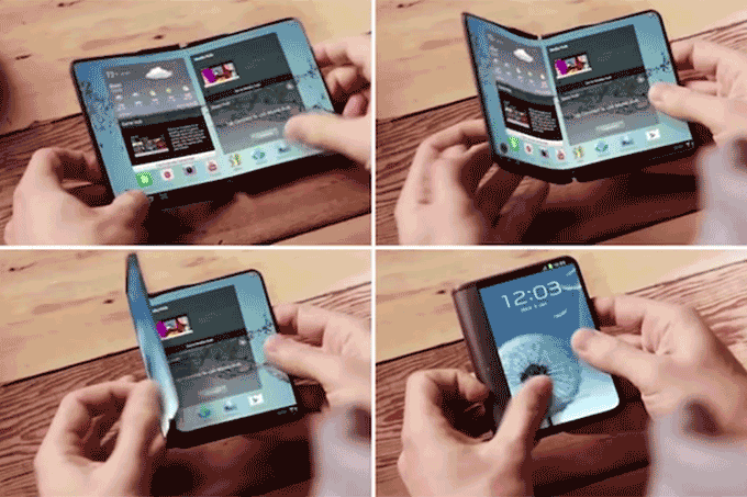 Samsung desenvolve smartphone com tela dobrável