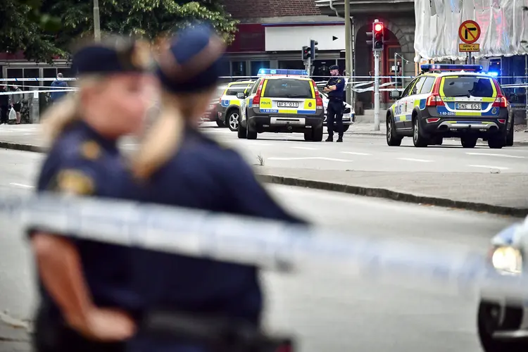 Tiroteio na Suécia: polícia não informou a condição de saúde dos outros quatro feridos (Johan Nilsson/Reuters)