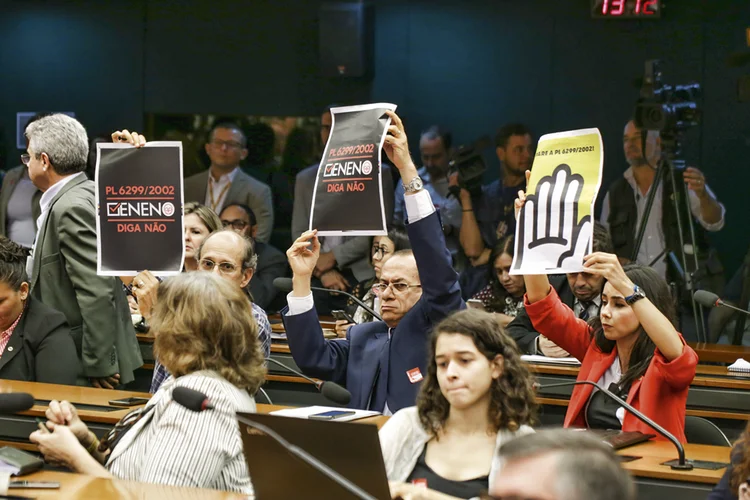 Protestos em Brasília: a votação de nova lei dos agrotóxicos está travada | Tony Oliveira/Estadão Conteúdo / 