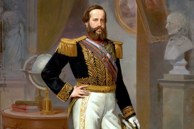 D. Pedro II em trajes militares D. Pedro II em trajes militares