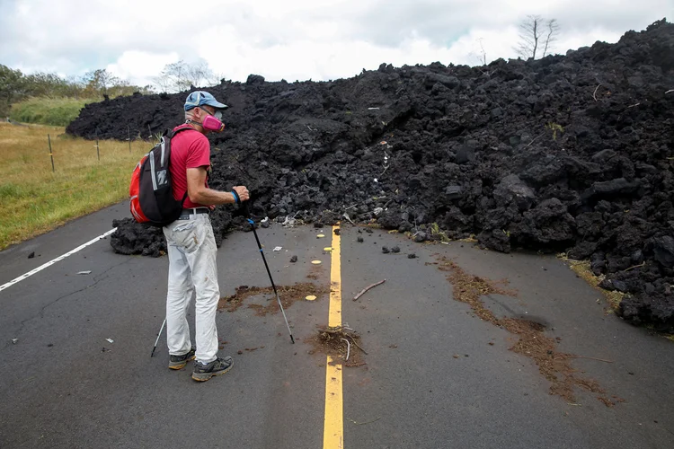 O vulcão Kilauea está em erupção desde 3 de maio (Terray Sylvester/Reuters)