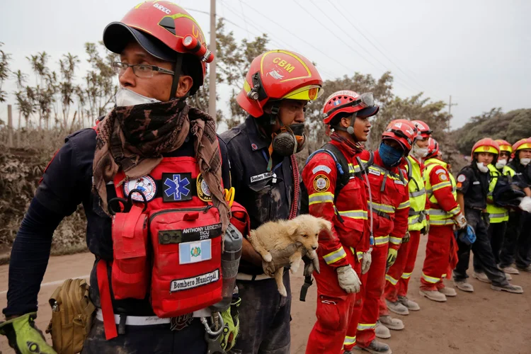 Guatemala: de acordo com as autoridades, a última erupção foi a mais forte registrada nos últimos anos (Luis Echeverria/Reuters)