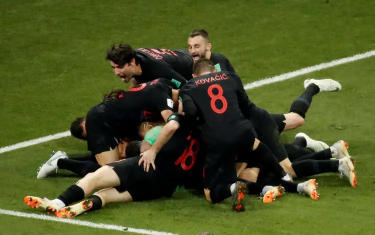 Croácia garantiu pela segunda vez na história classificação às semifinais da Copa do Mundo. 07 de julho de 2018 REUTERS/Christian Hartmann (Christian Hartmann/Reuters)