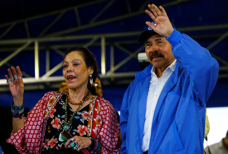 Rosario Murillo: "Que paguem por seus crimes. Estes golpistas assassinaram nossos irmãos" (Oswaldo Rivas/Reuters)