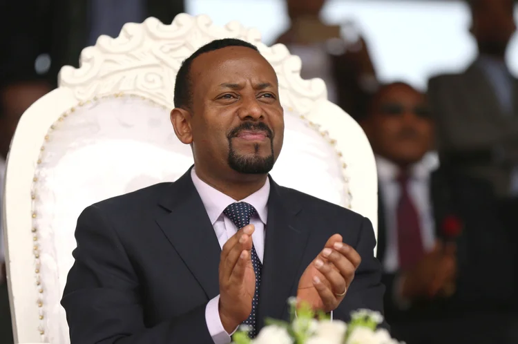 Primeiro ministro da Etiópia, Abiy Ahmed: Ele aterrisou na Eritreia depois de 20 anos (Tiksa Negeri/Reuters)