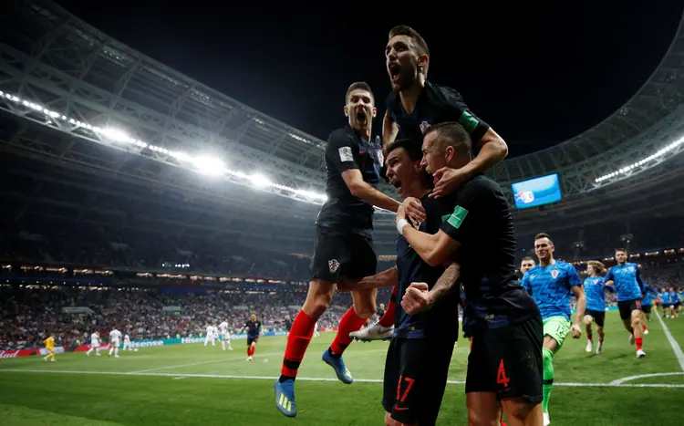 Croácia: esta foi a terceira vez que a seleção disputou 30 minutos adicionais neste Mundial (Carl Recine/Reuters)