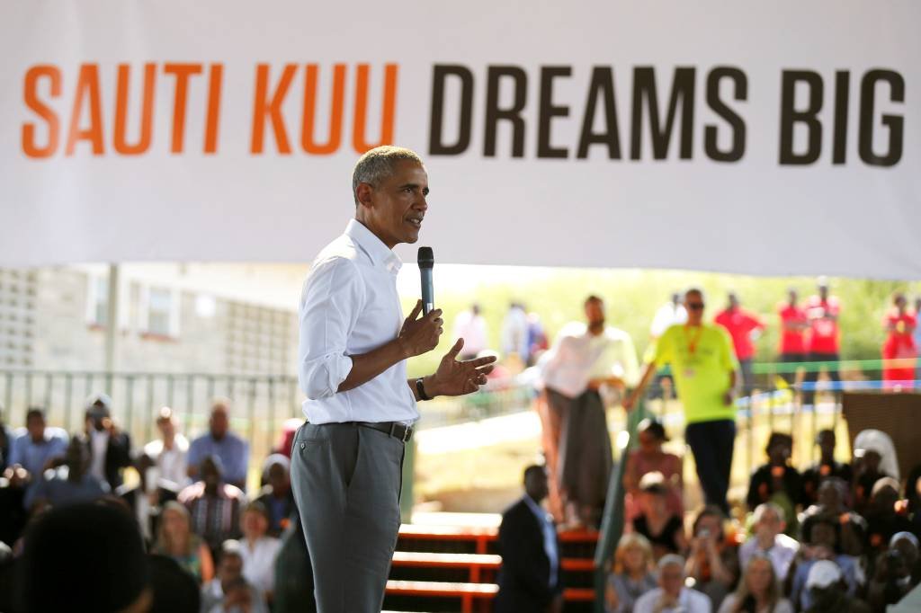 Obama falou à população em Kogelo, no condado de Siaya, zona rural onde seu pai nasceu (Thomas Mukoya/Reuters)