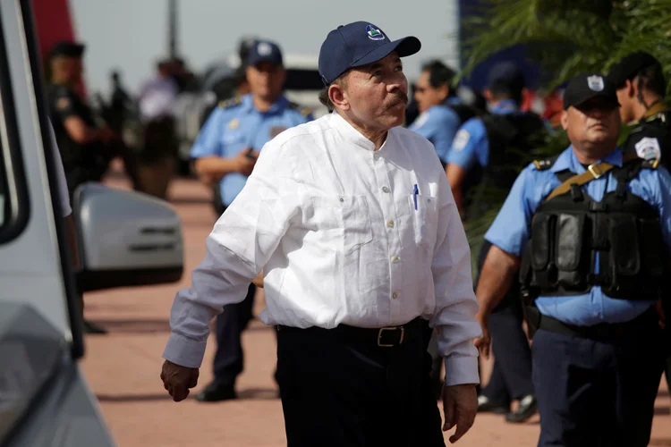 Daniel Ortega: opositores exigem a renúncia do presidente, a quem acusam de fraudar eleições, controlar a mídia, manipular a justiça e querer instaurar uma "ditadura familiar" (Jorge Cabrera/Reuters)