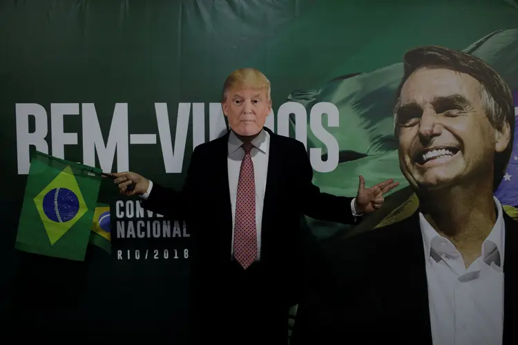 Trump citou o presidente Jair Bolsonaro, a quem chamou de "grande líder" do Brasil (Ricardo Moraes/Reuters)