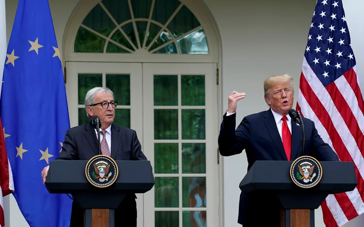 Donald Trump: presidente disse que a União Europeia começará a importar soja "especialmente do meio oeste" dos Estados Unidos, assim como gás natural líquido (Joshua Roberts/Reuters)