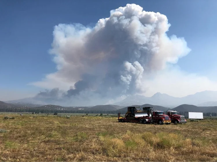 Incêndio: cerca de 700 bombeiros combatiam o fogo, que havia queimado 1.900 hectares e estava somente 5 por cento contido na tarde desta quinta-feira (Divulgação/Reuters)