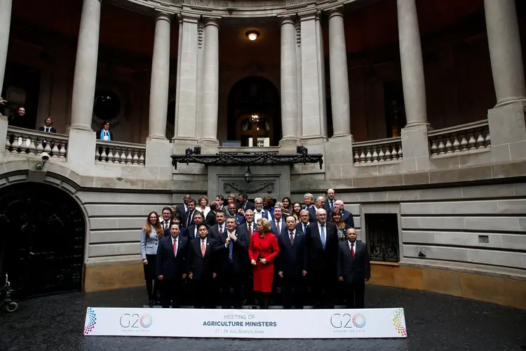 G20: ministros agrícolas de 24 países e 11 organismos internacionais deliberam na sexta-feira e no sábado no Palácio San Martín (Martin Acosta/Reuters)