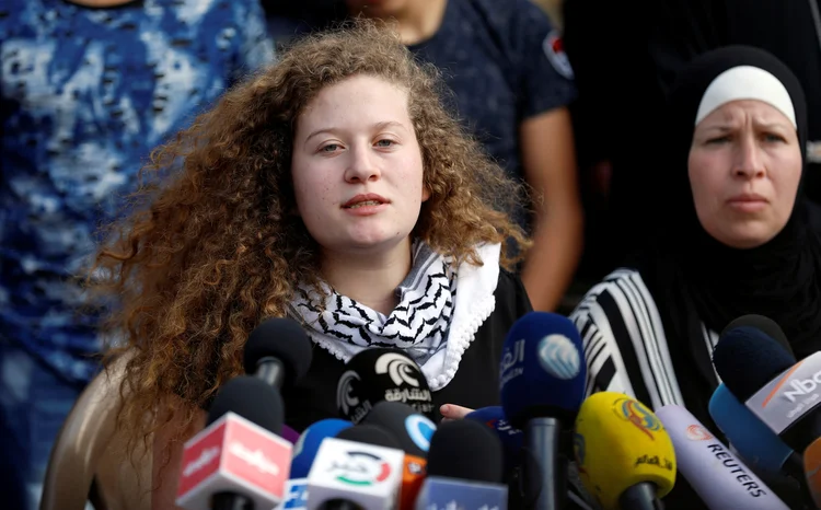 Ahed Tamimi: "A resistência continua até que a ocupação termine", disse Tamimi (Mohamad Torokman/Reuters)