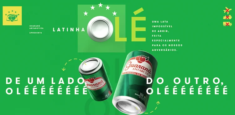 Guaraná Antarctica: lata especial para dar um "olé" nos gringos (Guaraná Antarctica/Divulgação)