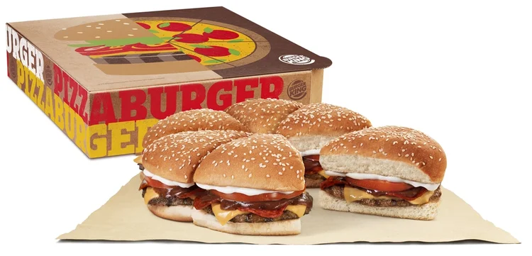 Burger King: marca lança no Brasil uma mistura de pizza e hambúrguer (Burger King/Divulgação)