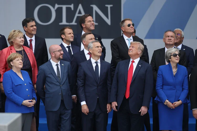 O presidente americano também criticou a Alemanha pelo gasoduto com a Rússia (Sean Gallup/Getty Images)