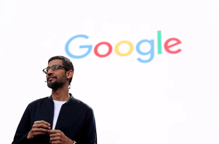 Sundar Pichai: presidente do Google depõe no banco das testemunhas  (Justin Sullivan/Getty Images)