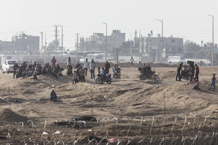 Faixa de Gaza: Após a noite de agressões, mediadores egípcios disseram que um cessar-fogo entrou em vigor às 8 horas da manhã de ontem (Ilia Yefimovich/Getty Images)