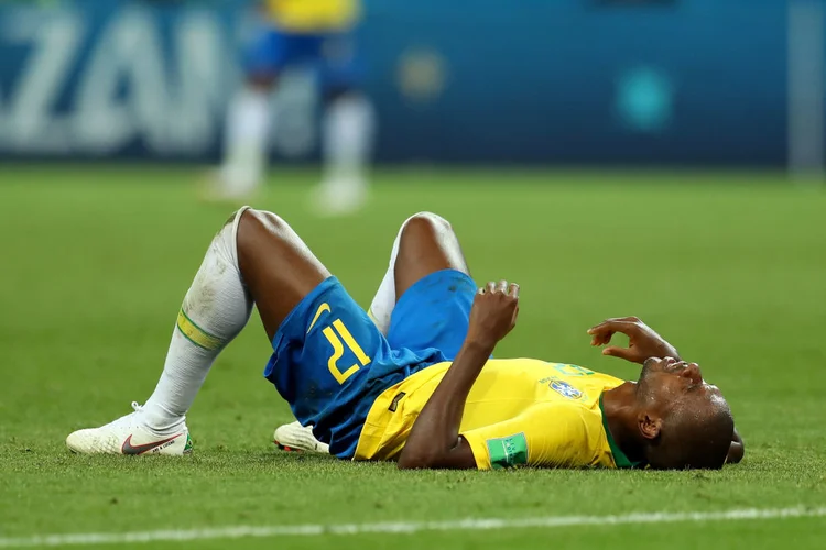 Fernandinho: Atleta da seleção brasileira foi o mais criticado nas redes sociais após a eliminação da Copa do Mundo (Catherine Ivill/Getty Images)