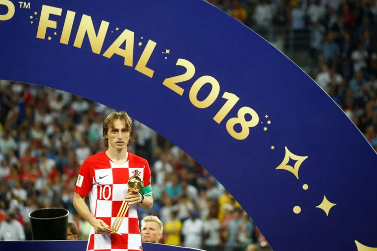 O capitão da seleção da Croácia, Luka Modric: jogador acabou envolvido em escândalo de corrupção no futebol croata (Kai Pfaffenbach/Reuters)