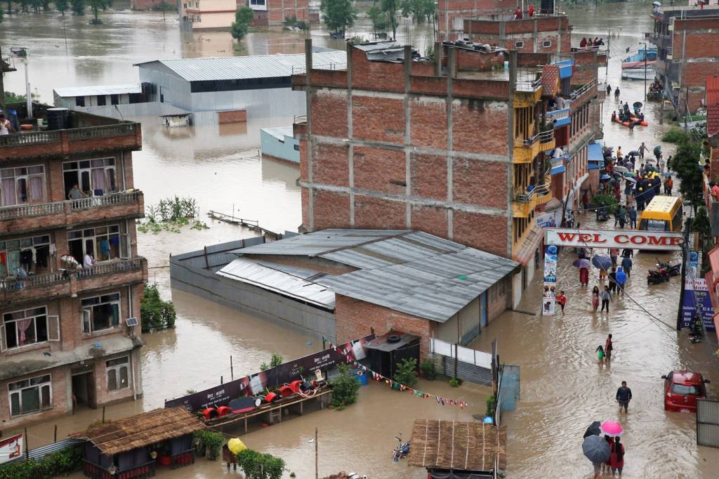 Inundações deixam pelo menos 3 mortos e milhares de afetados no Nepal