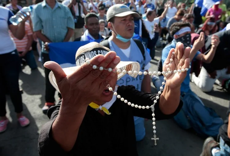 Protesto na Nicarágua: bispos marcam jejum em protesto contra violenta repressão do governo  (Oswaldo Rivas/Reuters)