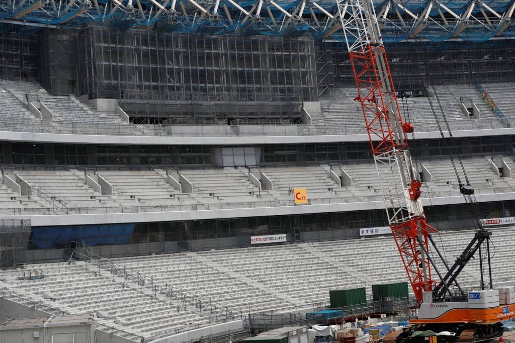 Faltando 2 anos, Japão revela Estádio Olímpico 40% pronto e no prazo