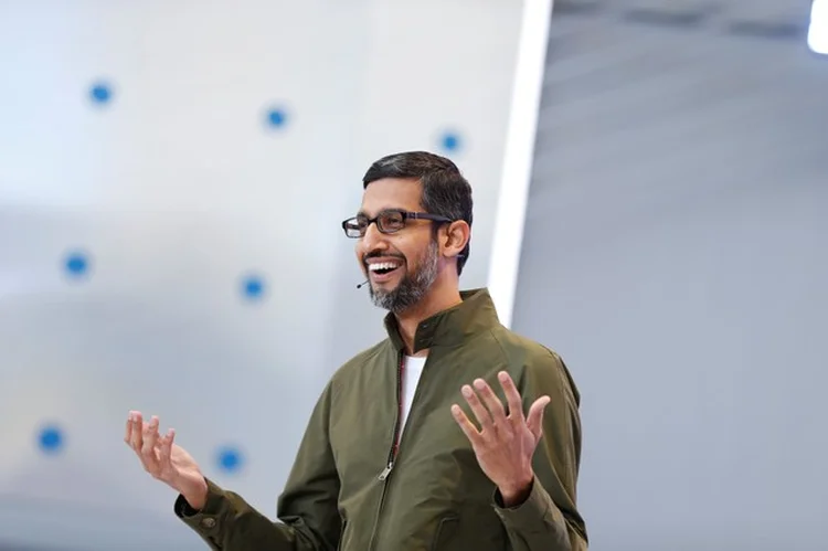 Sundar Pichai: multa de 5 bilhões de dólares aplicada por legisladores europeus já deve impactar o lucro da empresa no balanço divulgado hoje (Stephen Lam/Reuters)