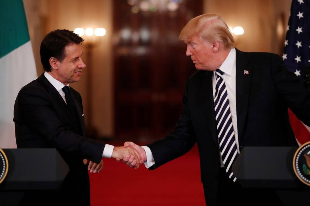 Trump recebe primeiro-ministro italiano na Casa Branca