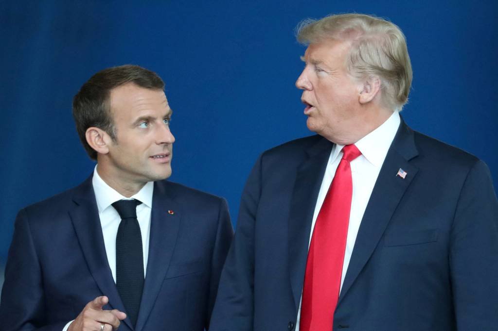 Macron nega mudanças em gastos na Otan e contradiz Trump