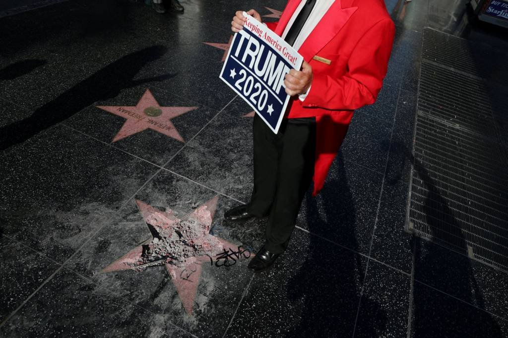 Estrela de Trump no Calçada da Fama de Hollywood é destruída