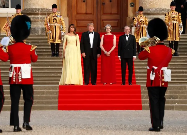 Trump e May em Londres: nesta sexta-feira o presidente americano tem encontro com a rainha  / Kevin Lamarque/ Reuters (Kevin Lamarque/Reuters)