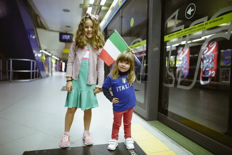 Metrô de São Paulo: agência de turismo da Itália criou trem temático para divulgar o país (ENIT/Divulgação)