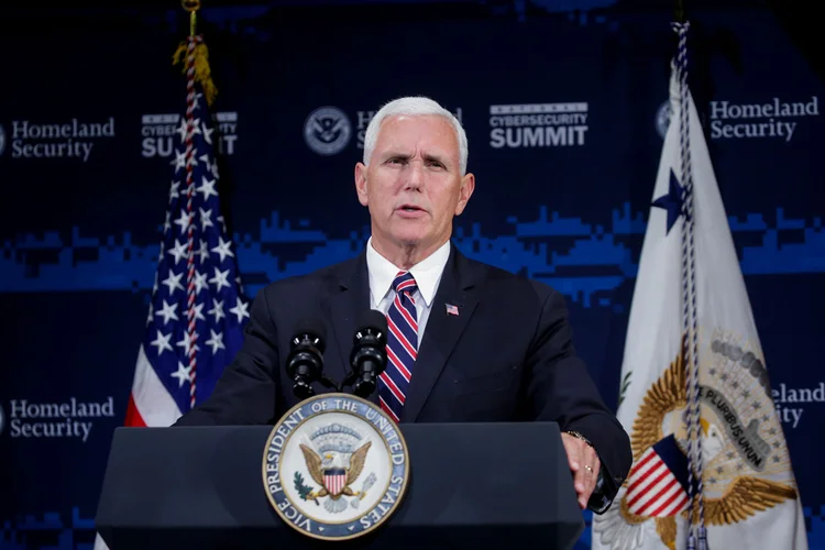 Mike Pence: vice-presidente dos EUA descreveu a Força Espacial como "uma ideia cuja hora chegou" (Eduardo Munoz/Reuters)