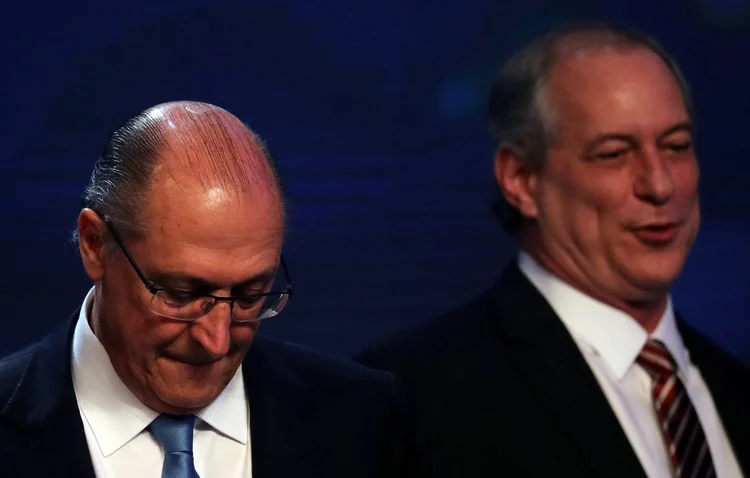 Alckmin e Ciro: os dois presidenciáveis não estão com pontuação suficiente frente a Bolsonaro e Haddad (Paulo Whitaker/Reuters)